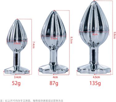 Анальний вібратор Linman з алмазною підставкою для стимуляції (для жінок та чоловіків)