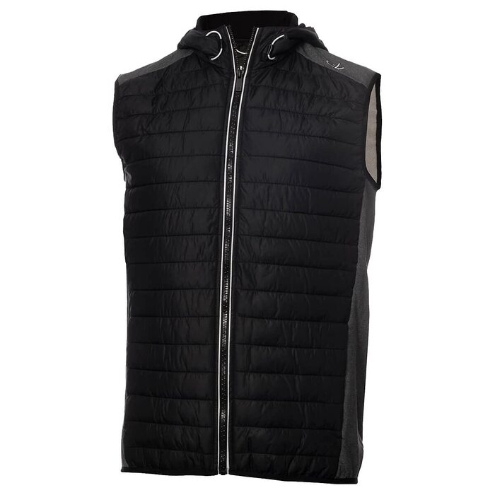 Чоловічий гібридний легкий жилет з капюшоном Calvin Klein Redwood 2026, колір Charcoal Marl, розмір M