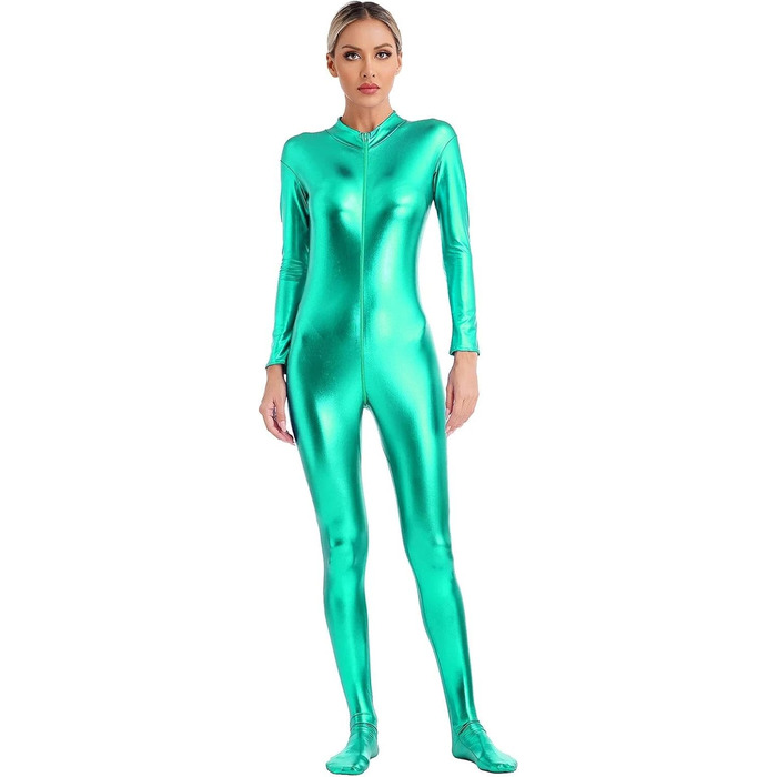 Жіночий комбінезон з довгим рукавом GRRKDFQ, зелений, розмір M