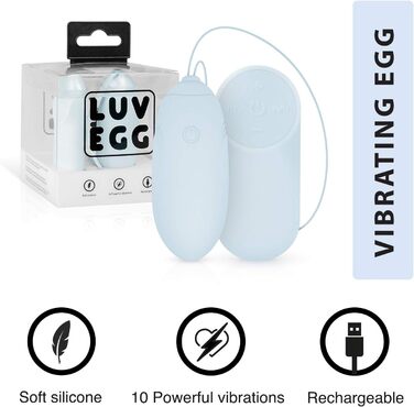 Вібраційний масажер LUV EGG з пультом дистанційного керування для чуттєвого почуття - Підходить для пар та новачків: 10 режимів, водонепроникний, перезаряджуваний, зелений