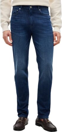 Чоловічі джинси Tommy Hilfiger Bleecker Flex Slim Fit, колір Mohave Indigo (Denim Gene Blue), розмір 38W/32L