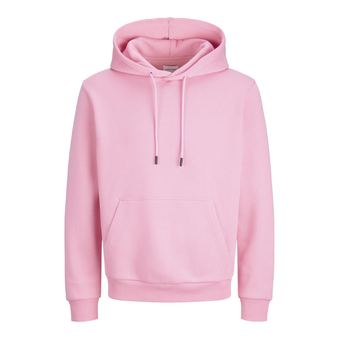 Чоловічий худі JACK & JONES Mae однотонний з капюшоном, колір Prism Pink, розмір S