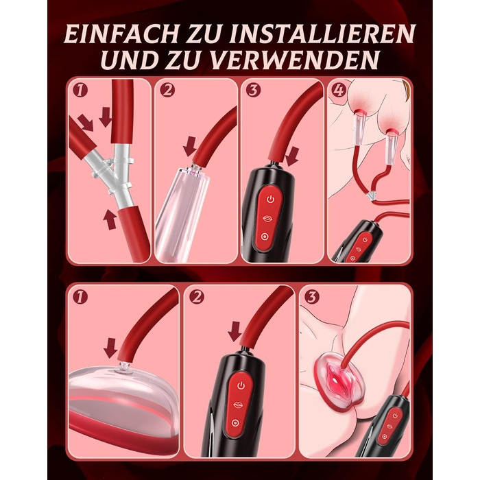 Електрична вагінальна пампуха з 3 рівнями потужності та 7 режимами – BDSM іграшка для жінок та пар
