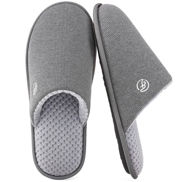 Чоловічі в'язані домашні капці EverFoams з ефектом пам'яті (Memory Foam), темно-сірі, розмір 40/41 EU