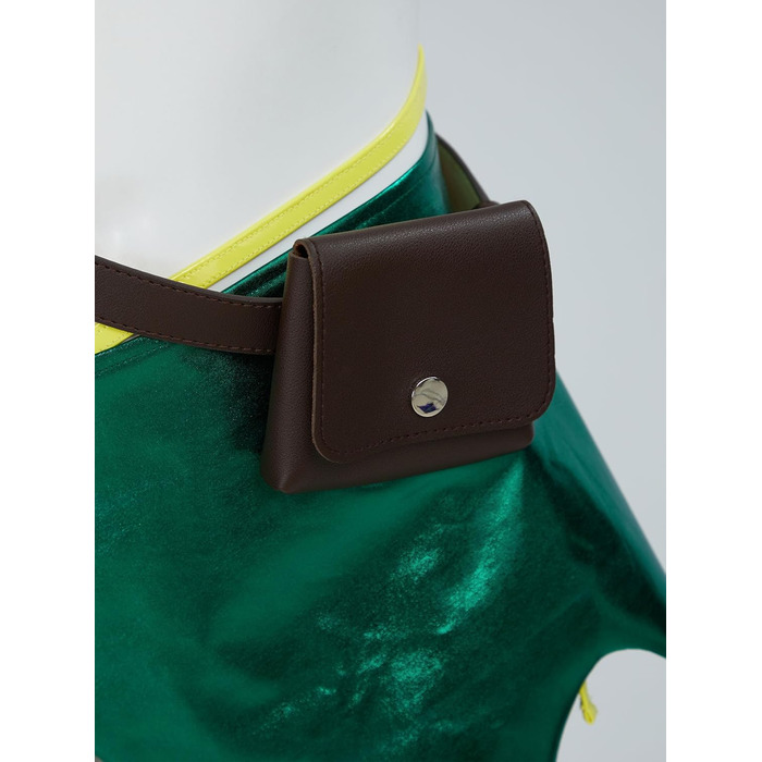 Костюм косплею Mobbunny для жінок, сексуальний комплект спідньої білизни, топ та спідниця з пов'язкою на голову, рукавичками, зелений для Хелловіну