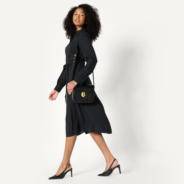 Жіночі туфлі-слінгбеки Amazon Essentials на низьких підборах (kitten heels), 39 EU, чорний лакована шкіра