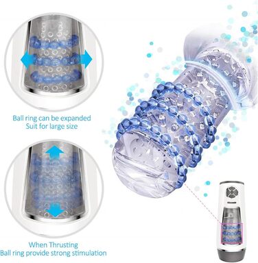 Автоматичний електричний мастурбатор для чоловіків з 10 режимами вібрації - секс-іграшка для чоловіків