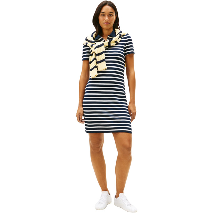 Поло Tommy Hilfiger 1985 Sim Pique, жіноче, темно-синій (Navy / Ecru), розмір XXS