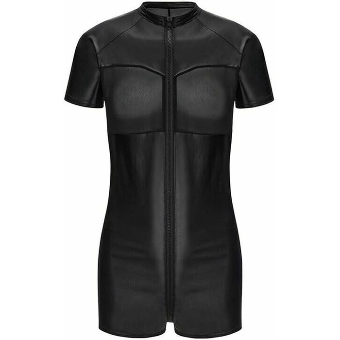 Боді чоловіче лаковане шкіряне, облягаюче, з мережею. Сексуальна білизна, комбінезон, мускульний, XXL