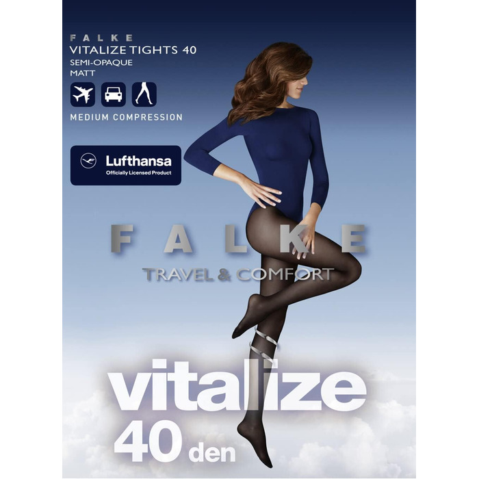 Шкарпетки-колготки FALKE для жінок, сірі, графітовий колір, розмір L, артикул 3146