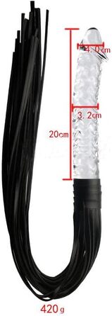 Лезбійський плетище з шкіри для БДСМ, 20 см. Іграшки для пар, анальні пробки, плети, шкіряні іграшки для дорослих