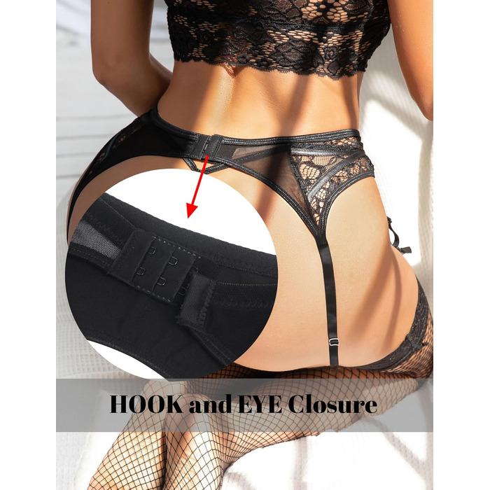 Набір ремінців для панчіх, великий розмір, з 4 металевими кліпсами для панчіх до коліна, чорний, стиль 2: чорний (4 ремінці), 4X--Large