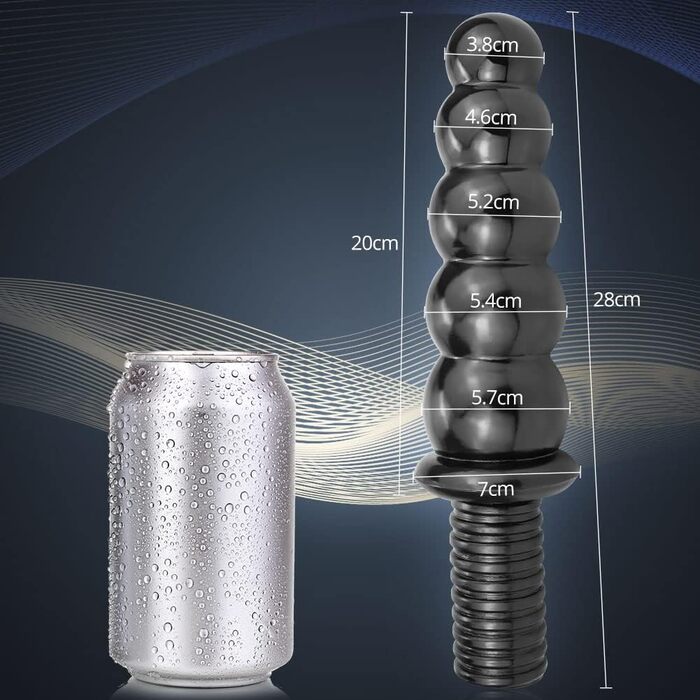 Анальний масажер Roluck Giant - гнучкий, з різьбою, для чоловіків та жінок, з ПВХ, для тренувань та простати