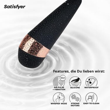 Vibrator Satisfyer Pro 3 Plus: потужний масажер для жінок | Стимуляція клітора | Безшумний, водонепроникний (IPX7), з функцією насосу | 1 шт.