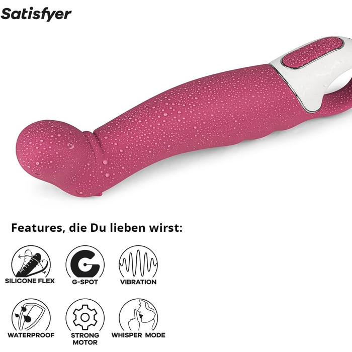 Вібратор Satisfyer G-Punkt Vibes: тихий, потужний стимулятор клітора, водонепроникний (IPX7) | Інтимні іграшки для жінок