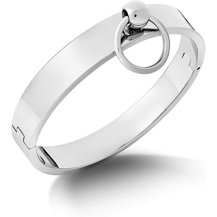 Чоловіче намисто/ланцюжок з кільцем, нержавіюча сталь, регульований розмір, внутрішній діаметр 180 мм