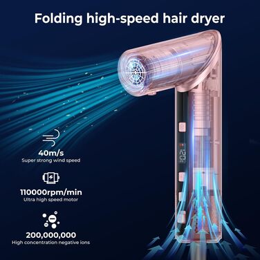 Набір стайлер для волосся 7 в 1 Atopskins Airstyler Pro: фен з дифузором, круглі щітки, випрямляч та плойка для beach waves, Creamrosa