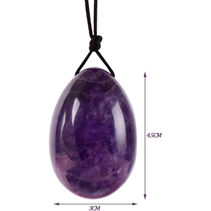 Аметистовий Йоні-Ей (Яйце) з Набором для Масажу та Кегель-Впрас, для Жінок