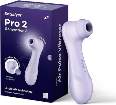 Вібратор Satisfyer Pro 2 Gen 3 | Технологія Liquid Air | Тиха та потужна стимуляція клітора | Вібратор-друк | Інтимна іграшка для жінок | Преміум якість, колір фіолетовий