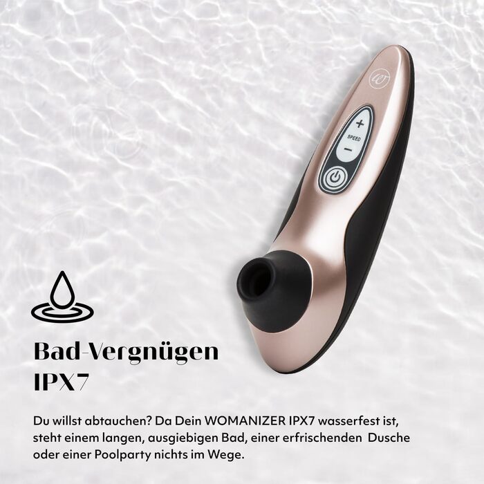 Womanizer Pro 40 - вібратор для клітора, жіночий - 6 рівнів інтенсивності, тихий, вологостійкий, рожеве золото