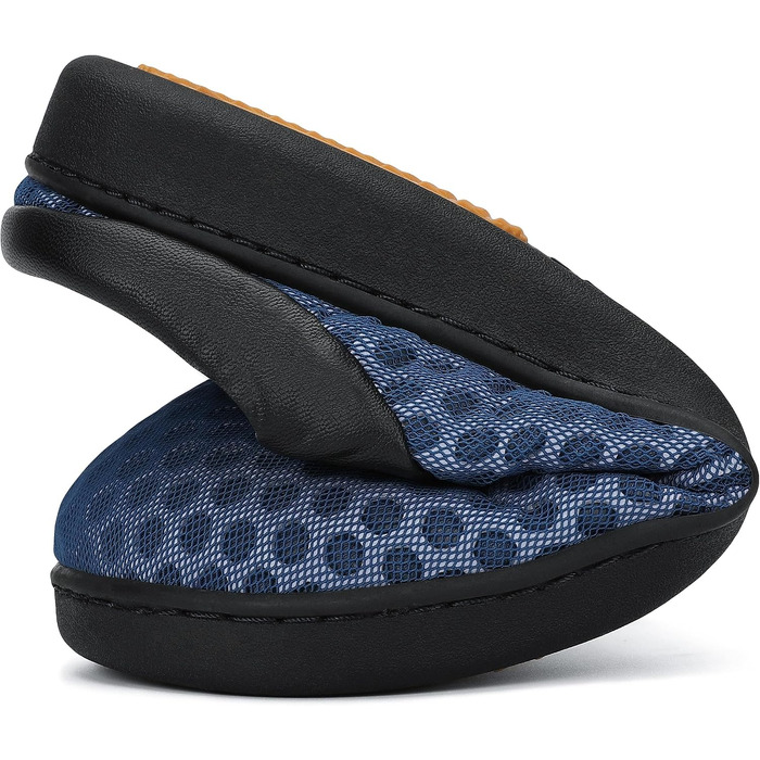 Зимові домашні капці Mishansha унісекс з пам'яттюю піною (Memory Foam), теплі та протиковзкі пантофлі для жінок та чоловіків, колір Yinmn Blau, розмір 37 EU