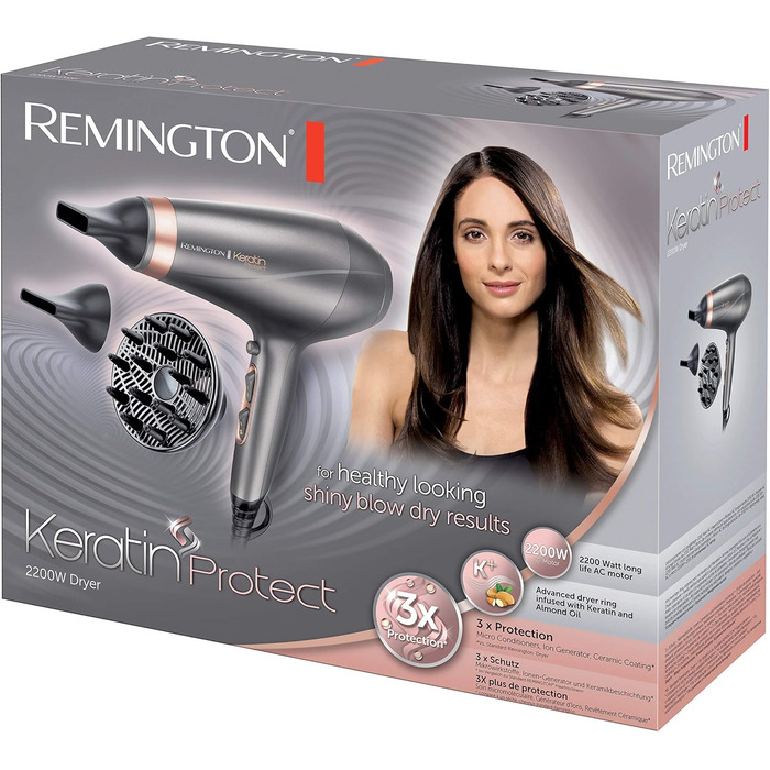 Випрямляч для волосся Remington Keratin Protect S8593 з керамічним покриттям, мигдальною олією та цифровим дисплеєм (160-230°C)