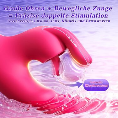 Набір вібраторів для жінок, секс-іграшки з 12 режимами, м'який дилідо з силікону, кролик-вібратор, тиха та потужна вібрація, стимулятор клітора та G-точки, секс-іграшка для жінок + додаток, мастубатор, яскраво-рожевий