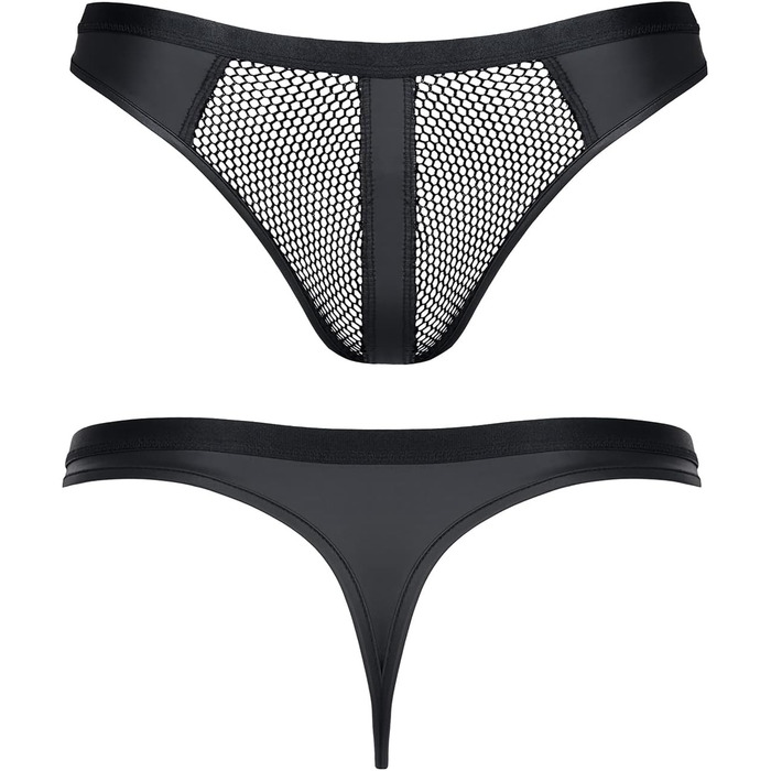 Сексуальна спідня білизна Regnes Fetish Planet BRI030 з шкіри та латексу, чорна, XL