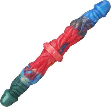 SXOVO Doppeldildo з сильною мускулатурою - великий, м'який, подвійний дилда для масажу G-точки та стимуляції простати. Іграшка для дорослих для жінок, чоловіків та пар.