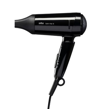 Фен для волосся Braun Satin Hair 3 Style&Go HD350 з іонізацією IonTec, складаний, 1600 Вт, чорний