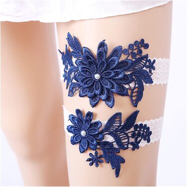 Стрічка для нареченої ACiyD, мереживна стрічка для ноги на весілля, бал, мереживний наголовник (Бежевий)