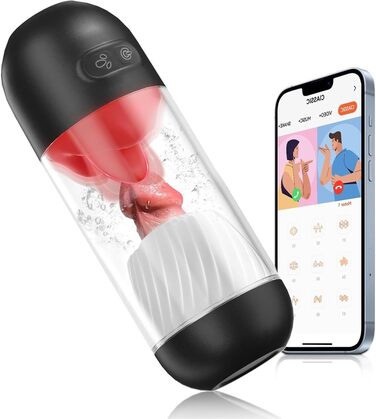 Електричний вібратор для чоловіків: пеніс-вібратор з пультом керування, пеніс-насос з 9 вібрацій та 360° функцією лизання, тренувальний пеніс-вібратор, секс-іграшка для чоловіків