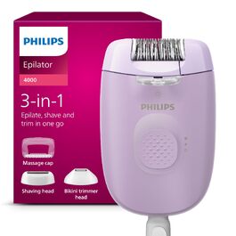 Епілятор Philips Series 2000 BHB876/00 мережевий, пристрій для видалення волосся, чорний