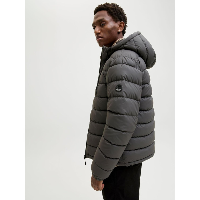 Чоловіча стібана куртка JACK & JONES, колір Asphalt, розмір S