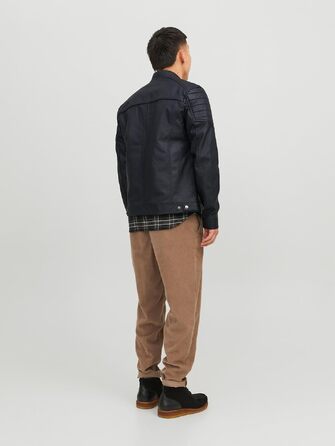 Чоловіча куртка Jack & Jones зі штучної замші, чорна, розмір 4XL