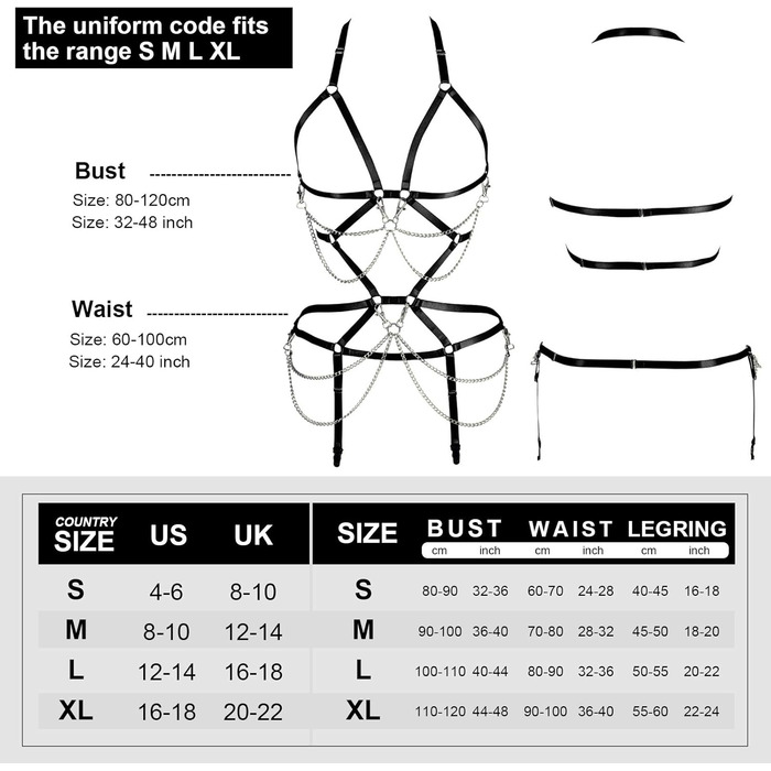Комплект жіночий: бюстгальтер-корсет, спідниця-рок, стрінги, ремінь, чорний, для танців, Хелловін