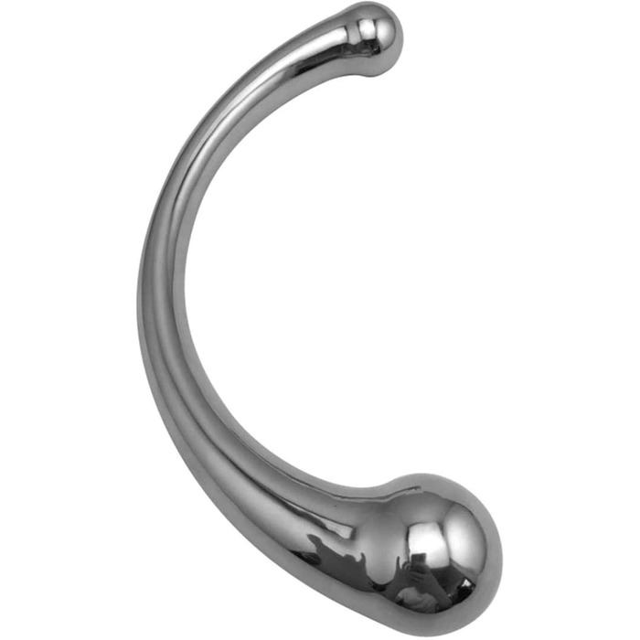 Анальний плагін з подвійним наконечником з нержавіючої сталі - масажер простати для жінок та чоловіків