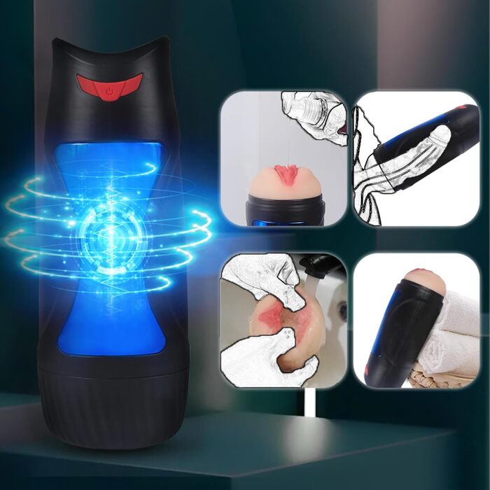 Масажер для чоловіків з 10 вібраціями та 2 режимами, 3D силікон, стимулятор пеніса