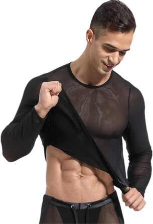 Чоловіча футболка з сітчастою вставкою, прозора сітка, майка для фітнесу, бодібілдингу, топ, Королівський синій (M, Чорний)