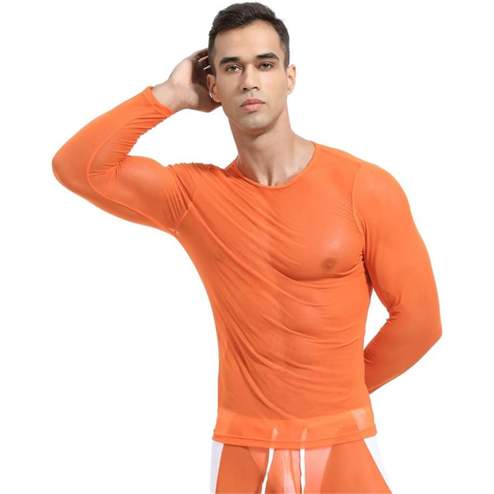 Чоловіча сітчаста футболка з прозорим дизайном, спортивна, для фітнесу, блакитна