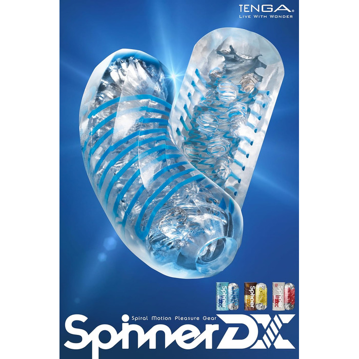 TENGA SPINNER DX 01 Drops - Масажер для чоловіків з реалістичною текстурою - TENGA