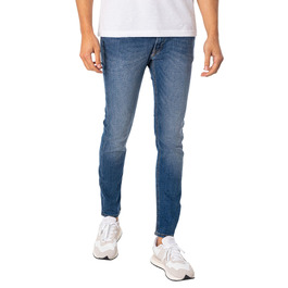 Чоловічі вузькі джинси Skinny Jack & Jones JJILIAM JJORIGINAL синього кольору, 36W / 32L