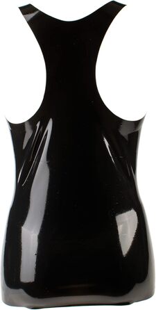 Латексний топ Rubberfashion - Короткий бюстгальтер з латексу - Підкреслений м'язовий рельєф - Чорний латексний топ для жінок та чоловіків, 0.4 мм