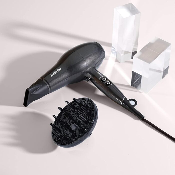 Професійний фен для волосся BaByliss Pro Power 2300W з іонною технологією Anti-Frizz, AC-мотором, 3 температурними та 2 швидкісними режимами, чорний, D5245E