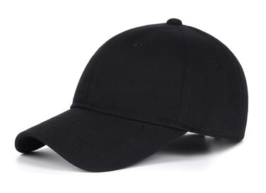 Кепка-бейсболка Zylioo XL/XXL для великого розміру голови, регульована спортивна кепка унісекс, чорна