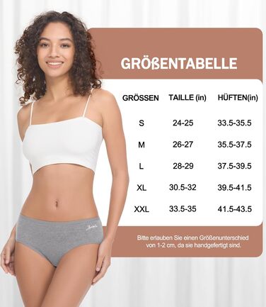 Бобель Женские трусы-слипы 5 шт. в упаковке, хлопковые, дышащие, мягкие, эластичные (S-XXL) (L, Multicolor06)