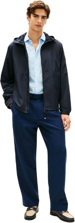 Чоловіча вітрівка Tommy Hilfiger з капюшоном, спортивна куртка (XS, Blue Desert Sky)