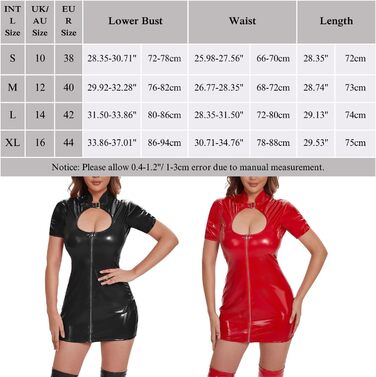 Червона латексна міні сукня з блискавкою для вечірок та косплею, облягаюча, з ефектом мокрого блиску, шкіряна, XL