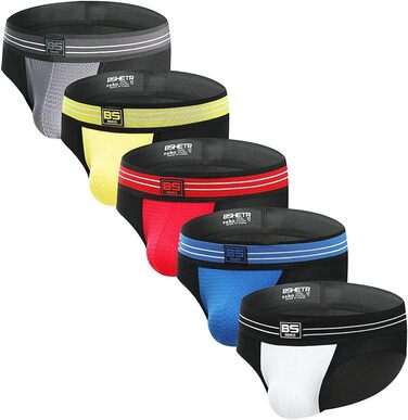 Чоловіча білизна BSHETR, труси для чоловіків, 3/5 шт. у пакунку, сітчаста тканина, низька талія, багато кольорів, м'які труси з відведенням вологи, контрастний колір, труси з низькою талією (XXL, R023)