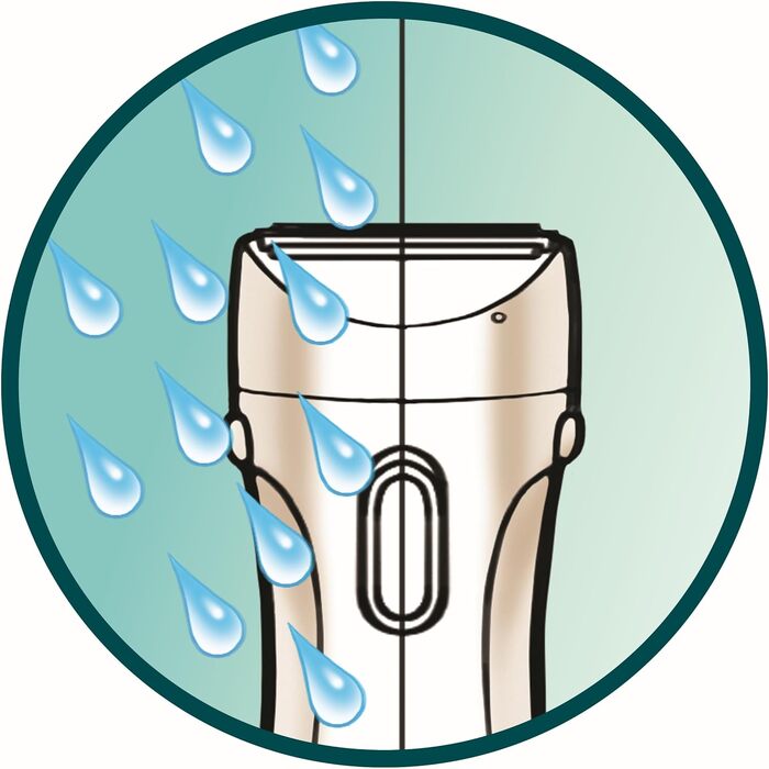 Електричний жіночий епілятор Philips Ladyshave Wet & Dry HP6341/00 для ніг, пахв та бікіні, вологостійкий